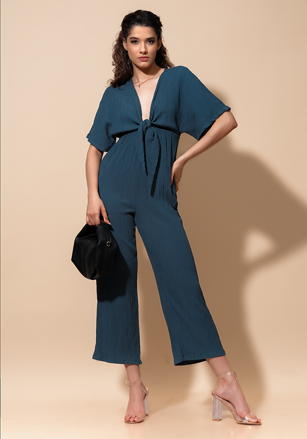 SOLANA V NECK JUMPSUIT